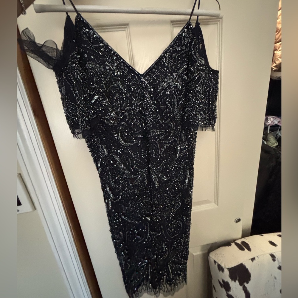 Blue and Silver Sequin Dress